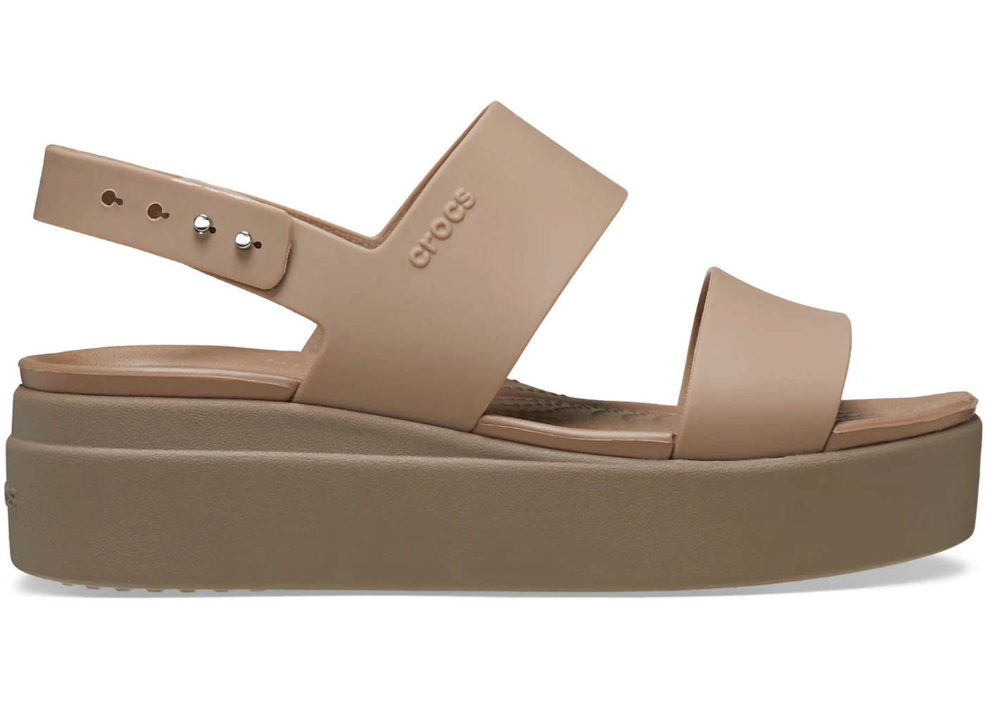 Crocs Brooklyn Low Wedge Sandal Latte Mushroom (Women's)