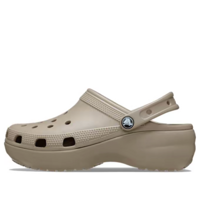 (WMNS) Crocs Classic Plaform Clog 'Taupe'