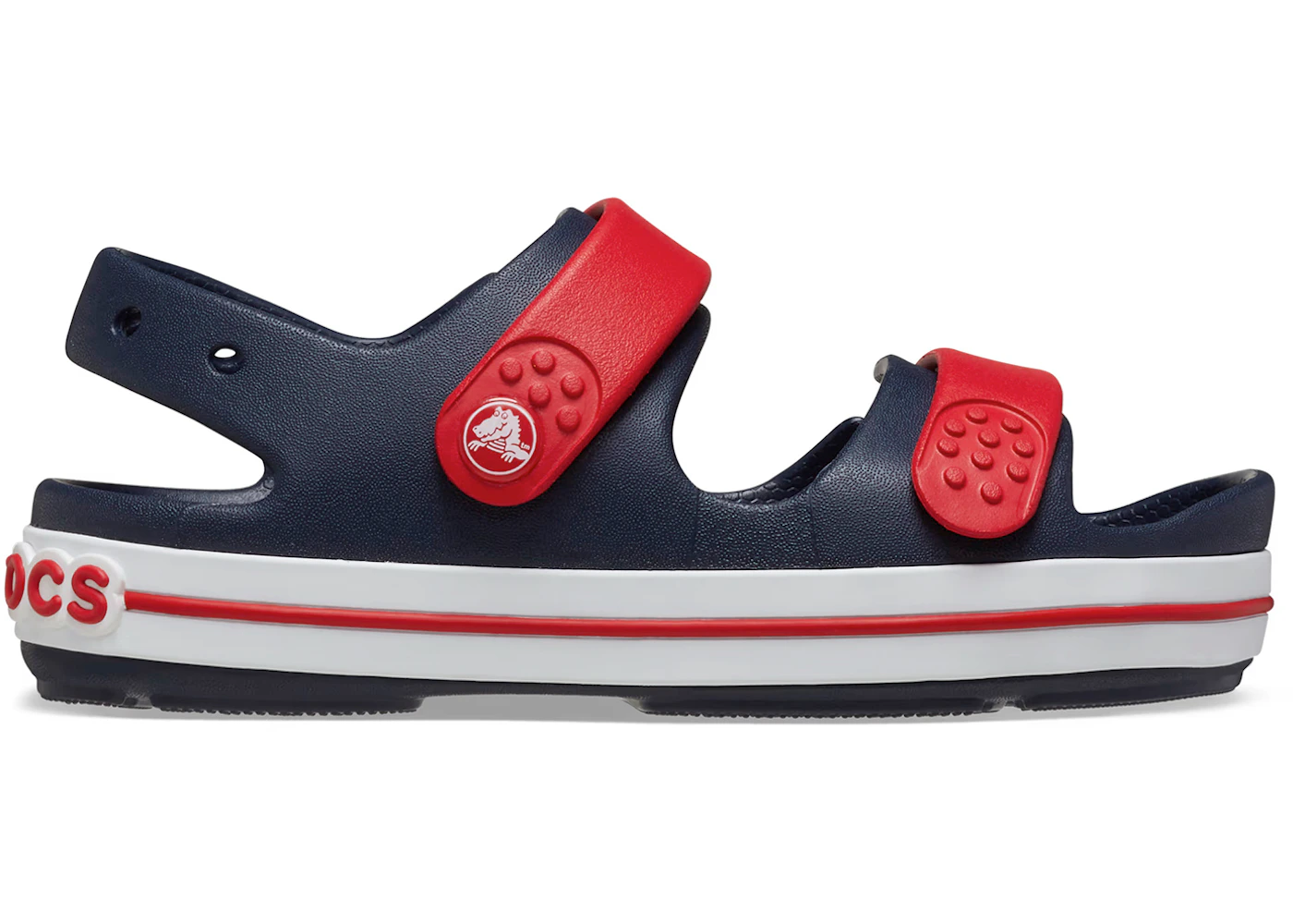 Crocs Crocband Cruiser Sandal Navy Varsity Red (Kids)