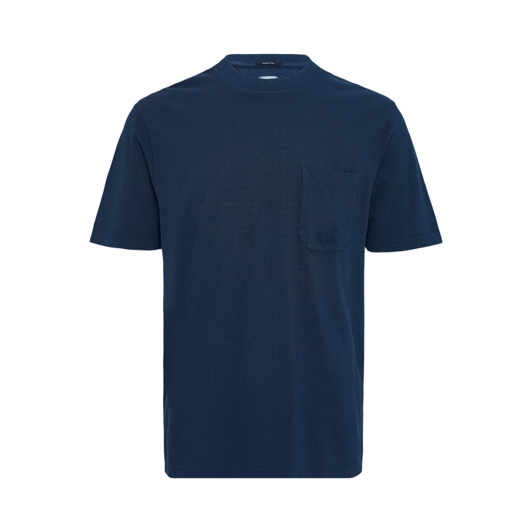 C.P. Company 24/1 Piquet Pigment Dyed Short-Sleeve T-Shirt 'Midnight Navy'