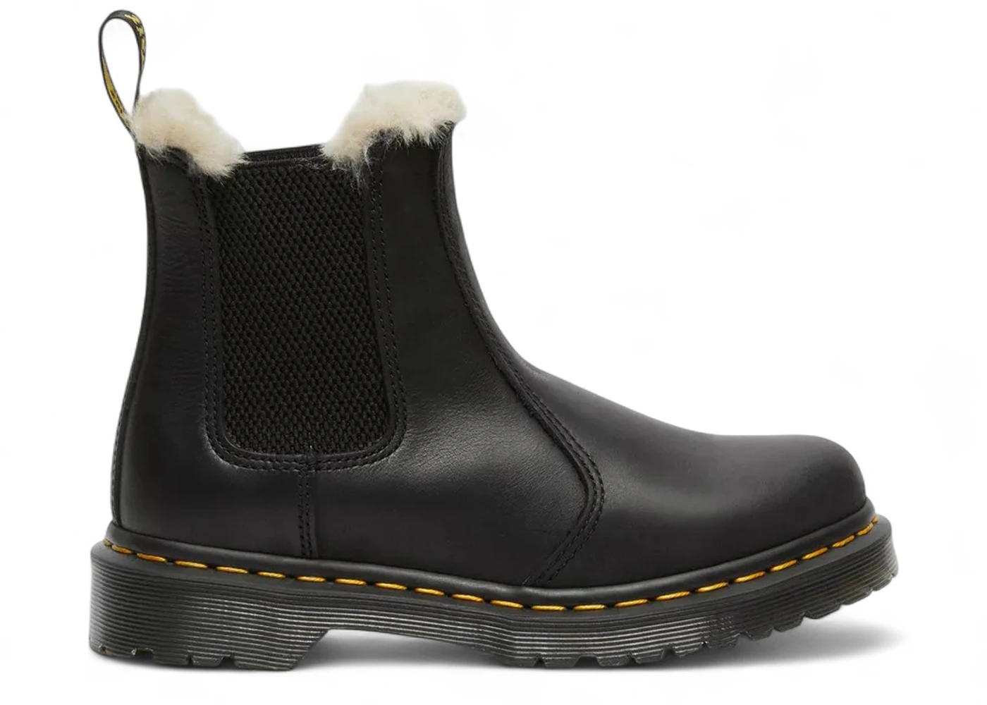 Dr. Martens 2976 Leonore Wyoming Faux Fur Lined Chelsea Boot Black (Women's)