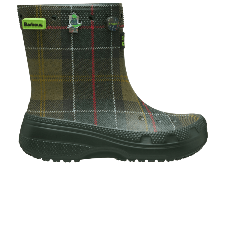 Barbour x Crocs Classic Boot 'Kelp Plaid'