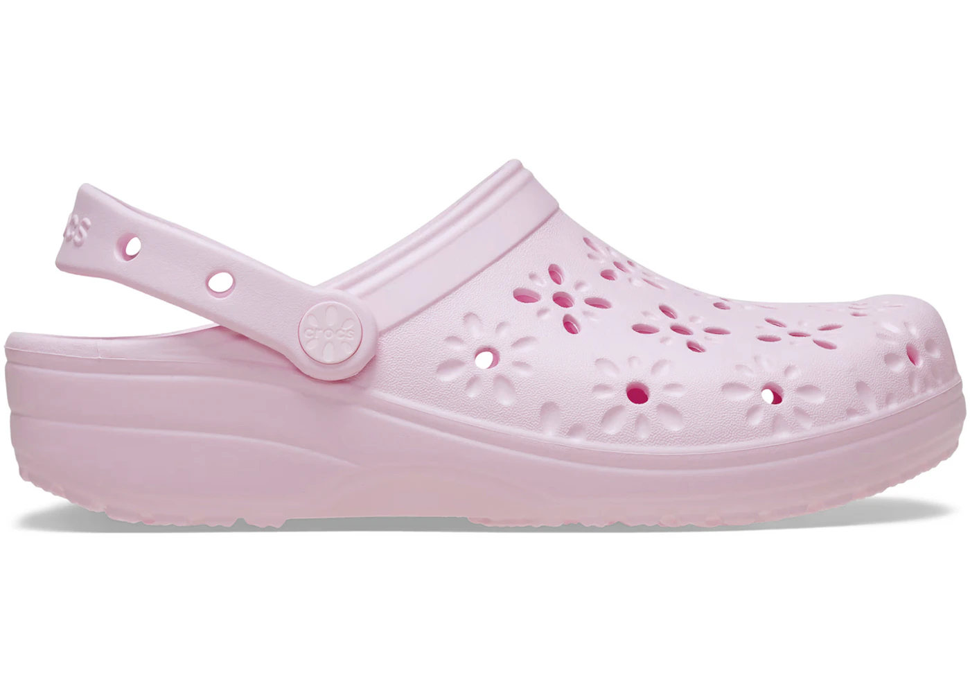 Crocs Classic Floral Cut-Out Clog Pink Milk