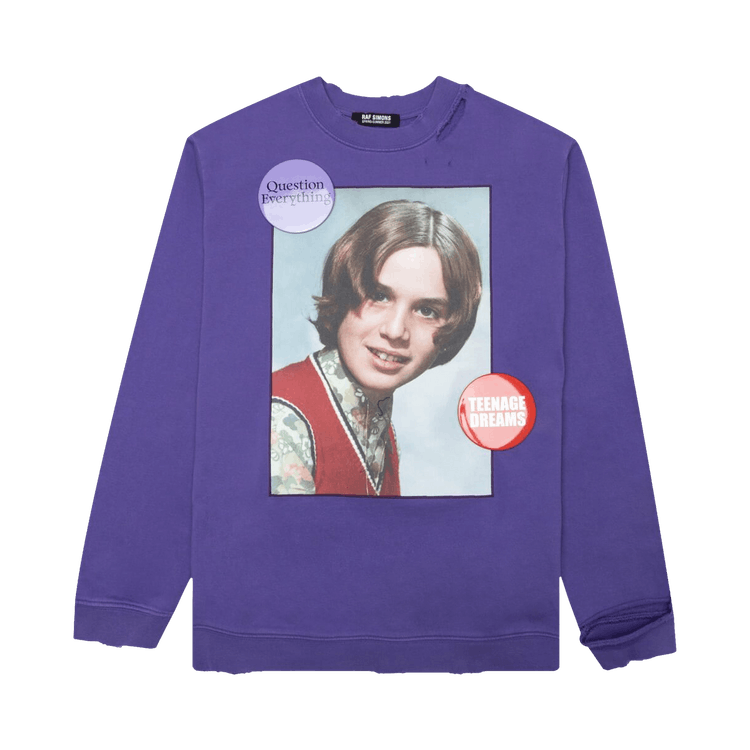 Raf Simons Girl In Red Destroyed Sweater 'Purple'