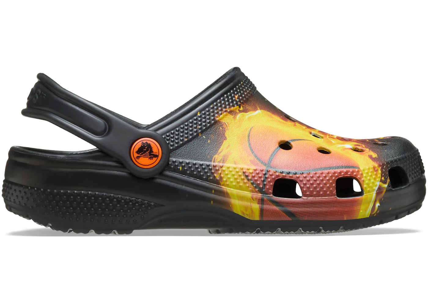 Crocs Classic Flaming BBall Clog Black (Kids)