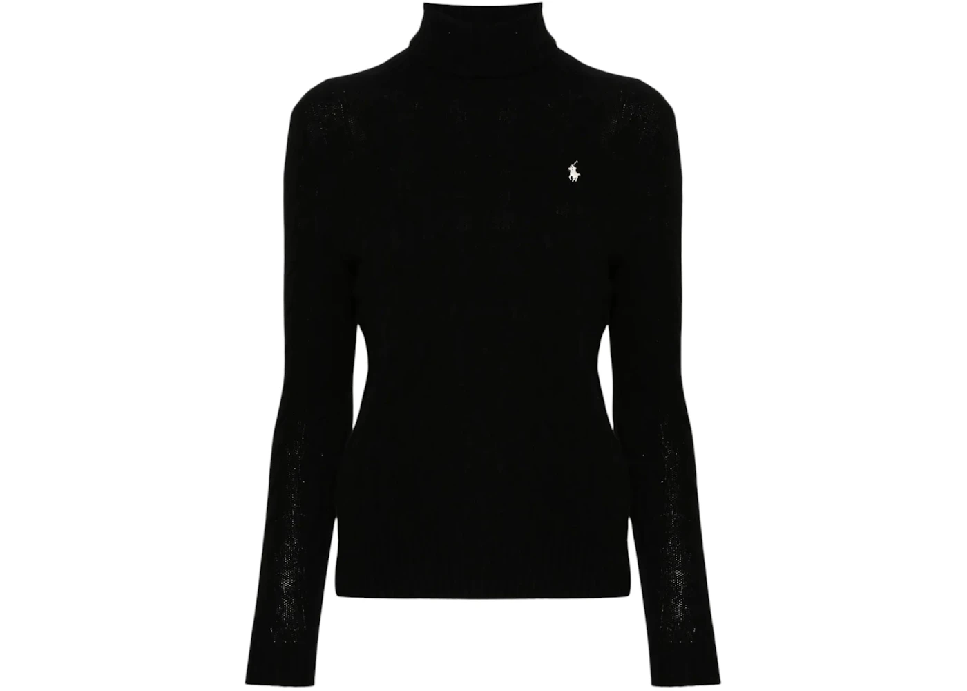 Polo Ralph Lauren Women's Wool Cashmere Long Sleeve Pullover Polo Black