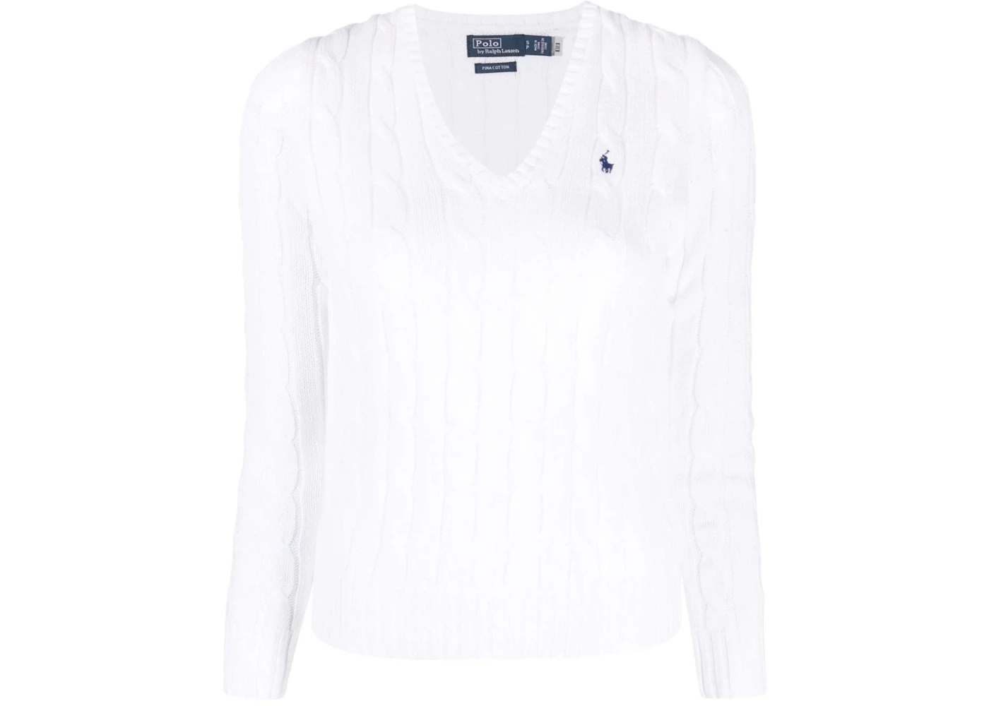 Polo Ralph Lauren Pima Cotton Julianna LS Pullover White
