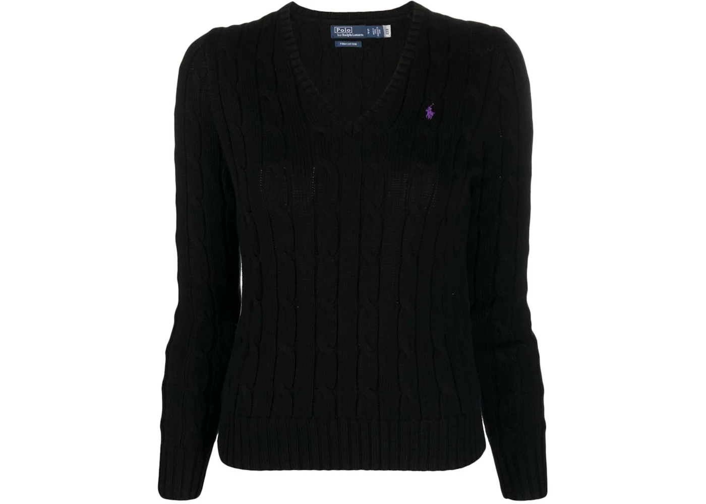 Polo Ralph Lauren Pima Cotton Kimberly LS Pullover Black