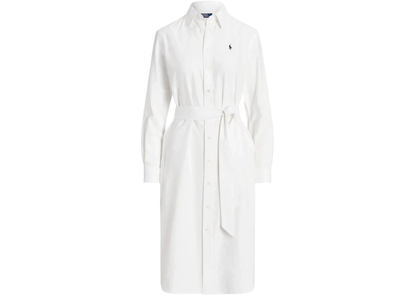 Polo Ralph Lauren Women's Women's Long Sleeve Day Dress Bsr White