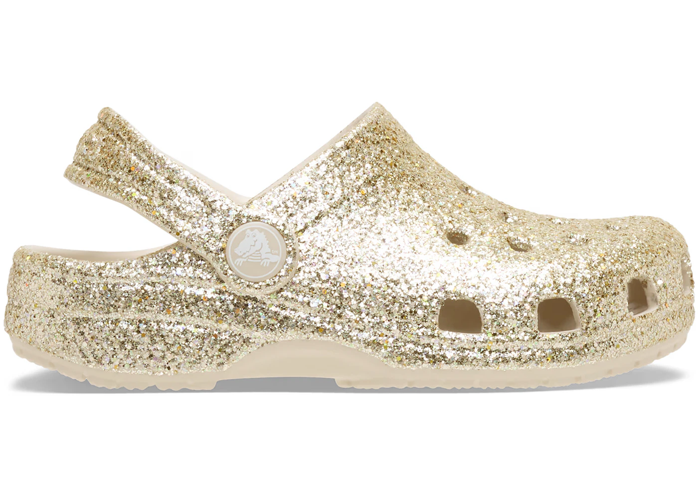 Crocs Classic Chunky Glitter Clog Sandstone (Kids)