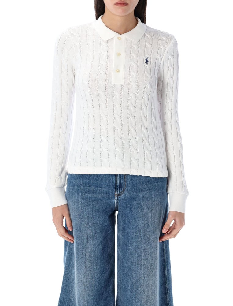 Polo Ralph Lauren Cable-Knit Polo Jumper