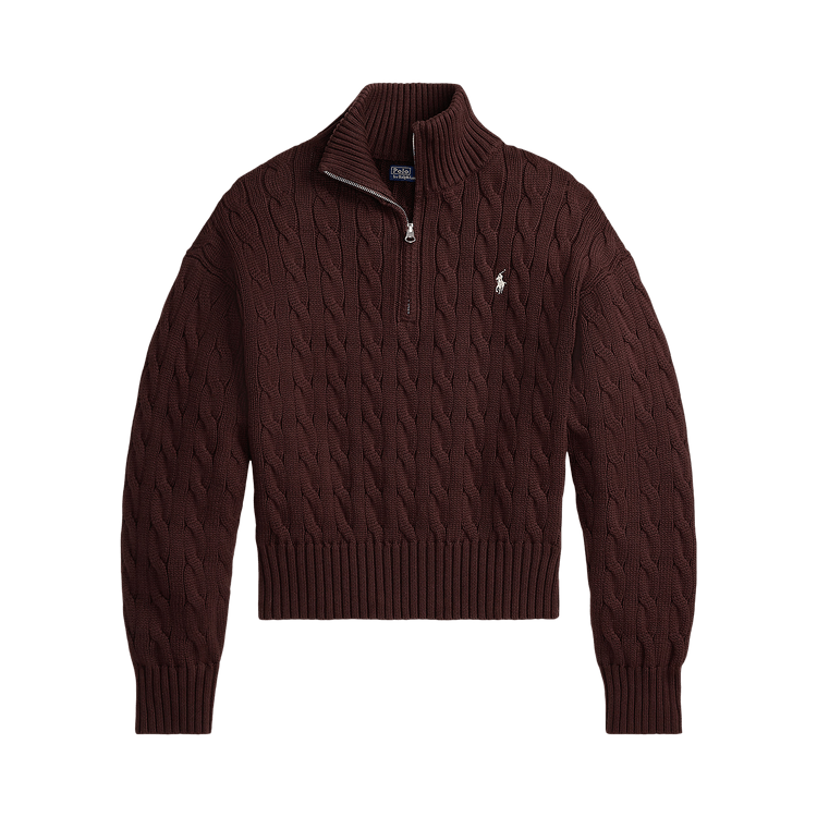 Polo Ralph Lauren Half Zip Long-Sleeve Pullover 'Dark Brown'