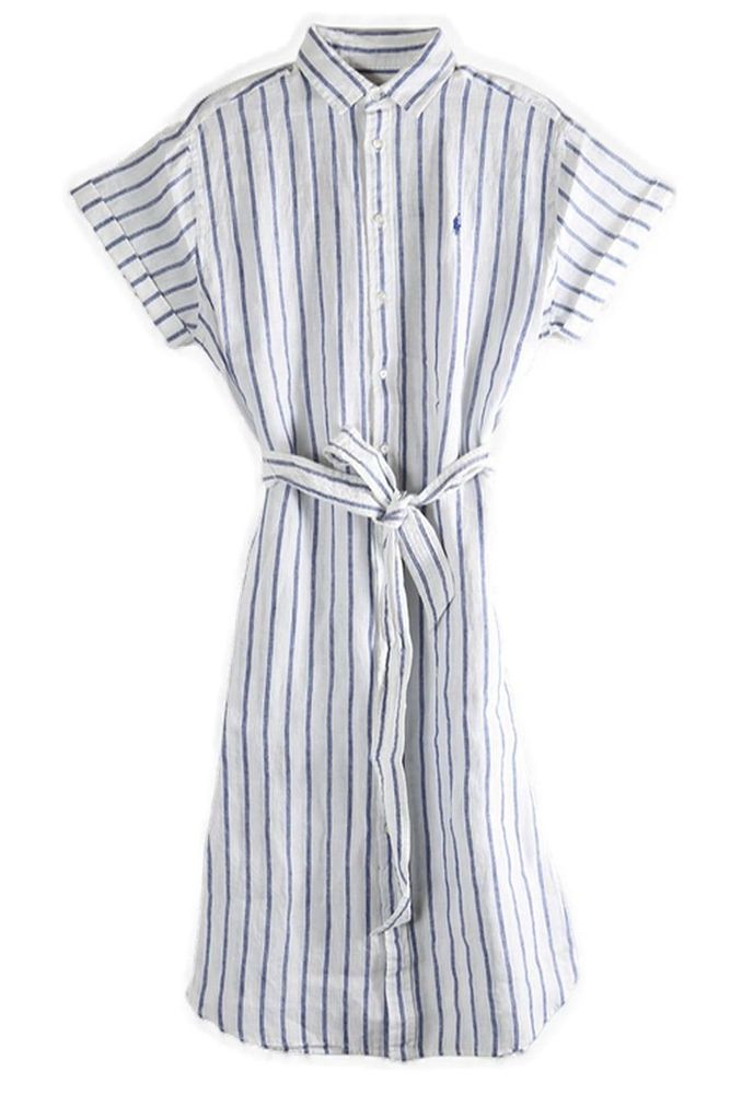 Polo Ralph Lauren Pony Embroidered Striped Dress
