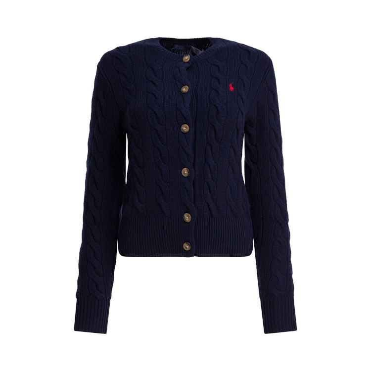 Polo Ralph Lauren Long Sleeve-Crew Neck-Cardigan-Sweater 'Hunter Navy'