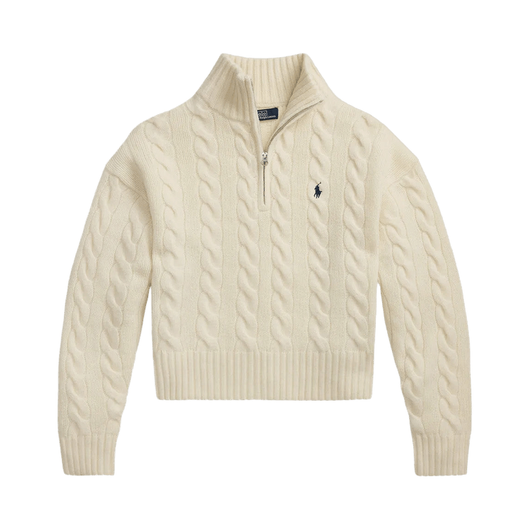 Polo Ralph Lauren Long Sleeve-Mock Neck-Pullover-Sweater 'Authentic Cream'