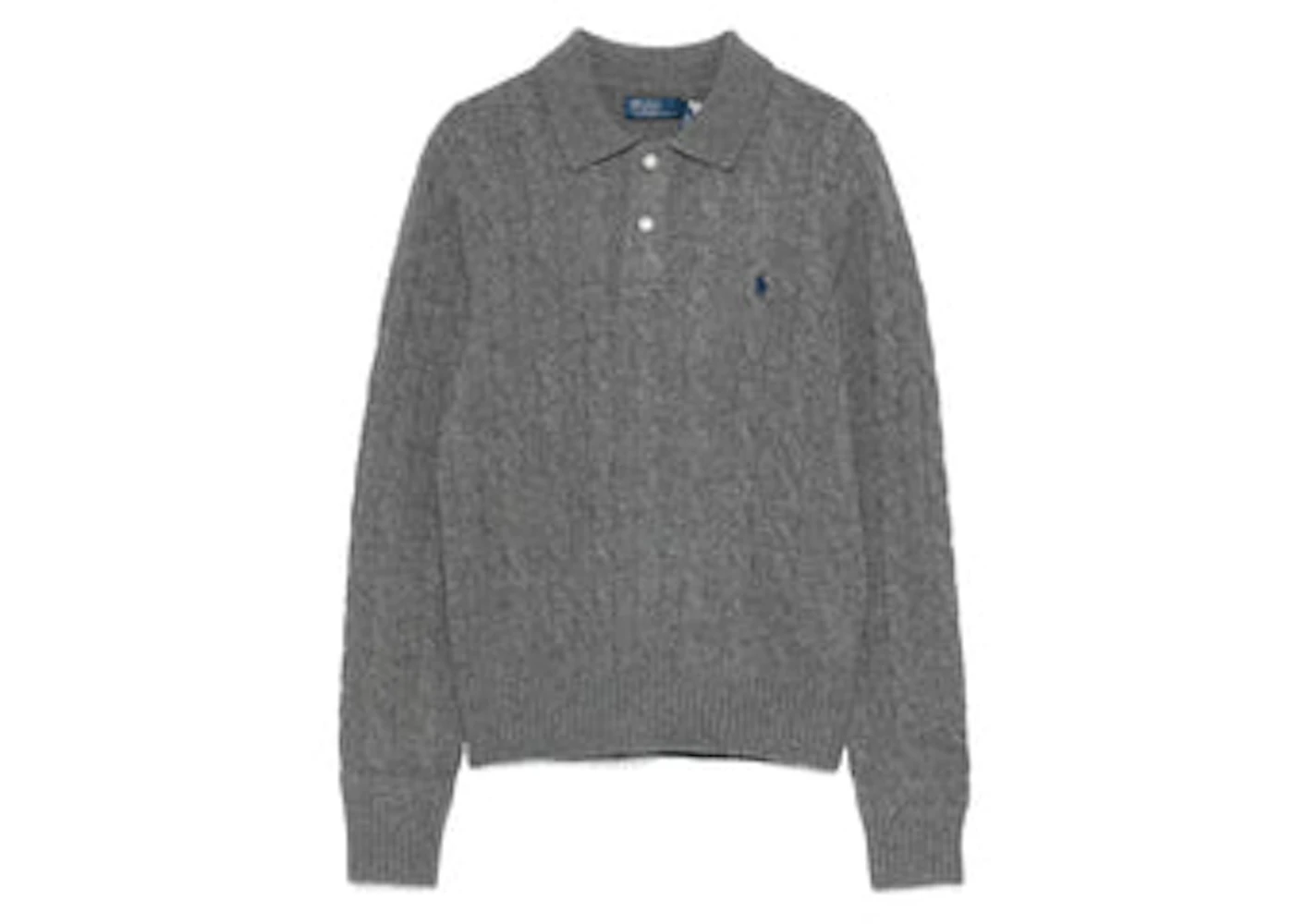 Polo Ralph Lauren Long Sleeve Collared Pullover Sweater Grey