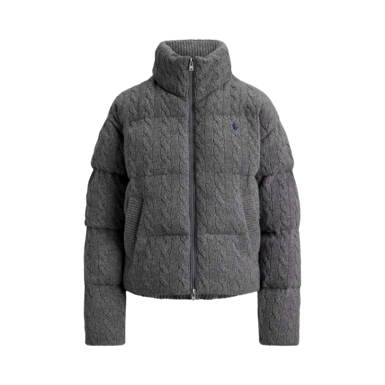 Polo Ralph Lauren Sweater Puffer-Jacket 'Flannel Grey Heather'