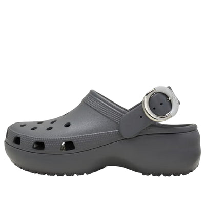 (WMNS) Crocs Classic Platform Dipped Buckle Clog 'Carbon'