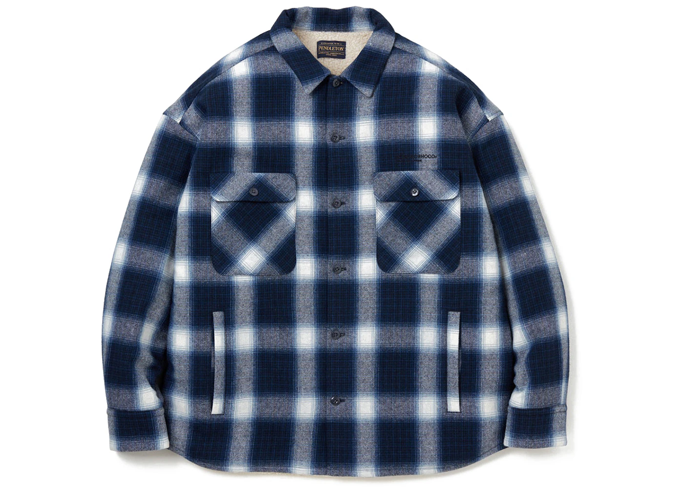 Neighborhood x Pendleton Check Boa Jacket Blue