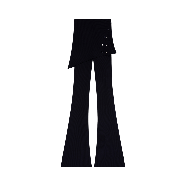 Courrèges Over-Skirt Rib Knit Pants 'Black'