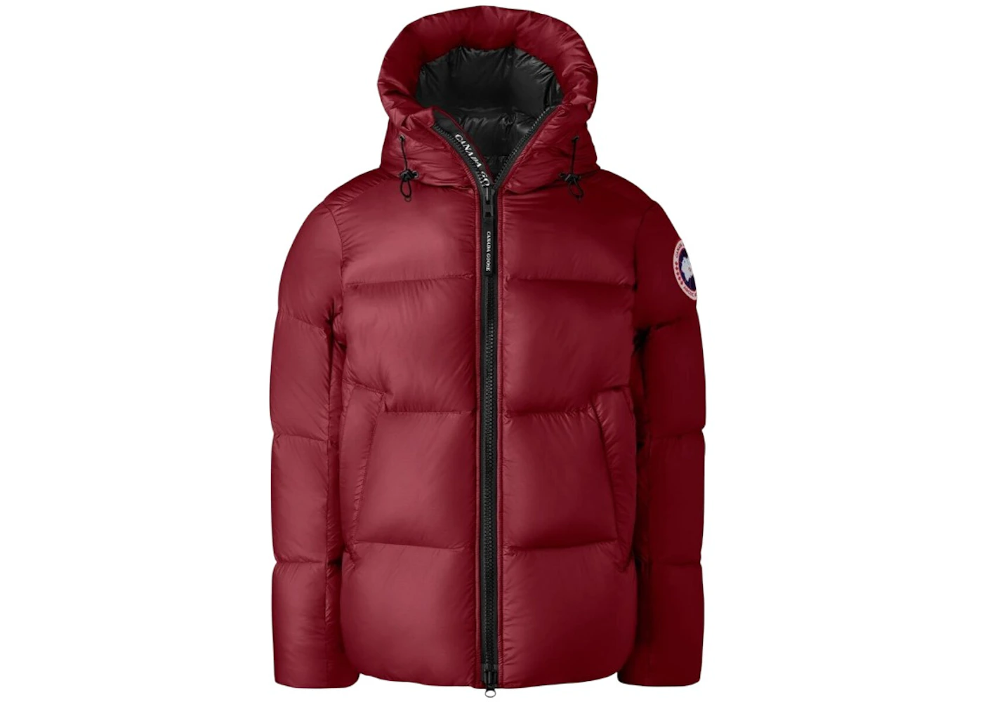 Canada Goose Crofton Down Hooded Puffer Parka Jacket Inferno Red