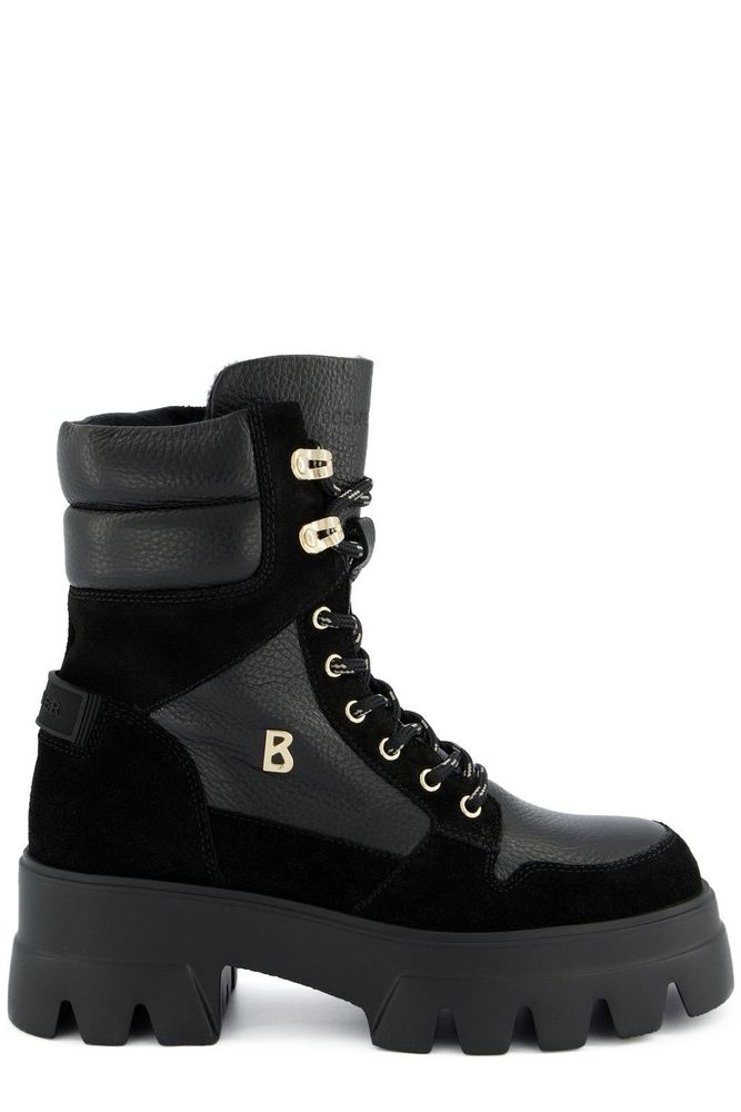 BOGNER Quilted Lace-Up Platform Boots