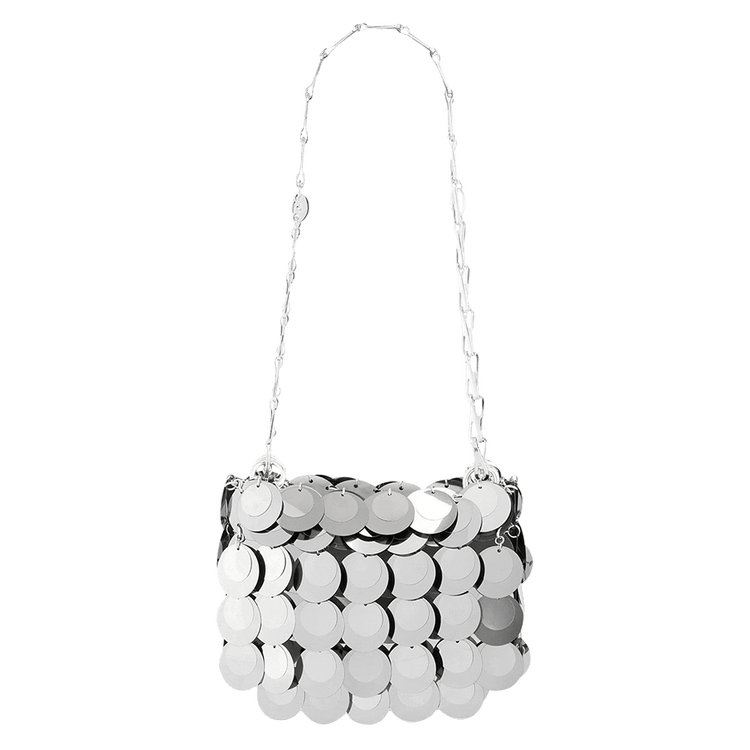 Rabanne Mini Sparkle Layered Bag 'Silver'
