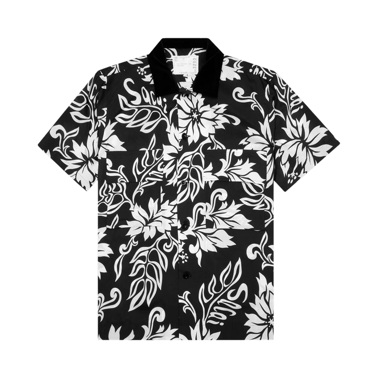 Sacai Floral Print Shirt 'Black'