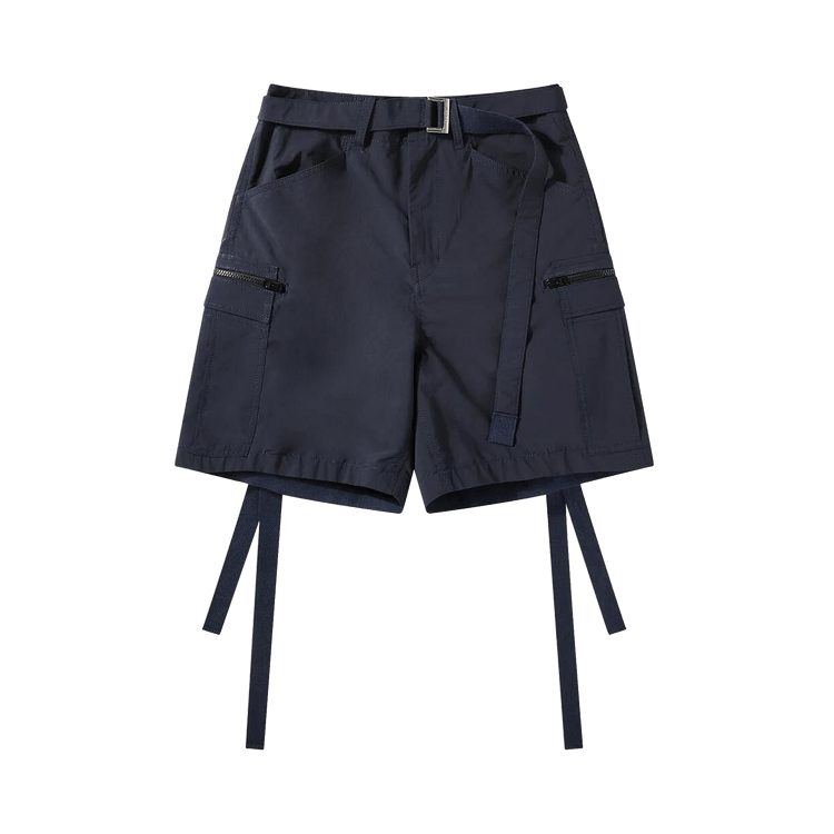 Sacai Matte Taffeta Shorts 'Navy'