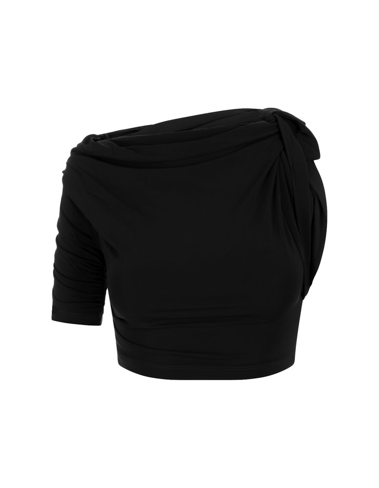 Jacquemus Draped Knot-Detailed Top