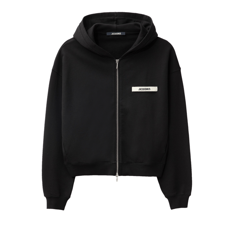 Jacquemus Le Gros Grain Zip Hoodie 'Black'