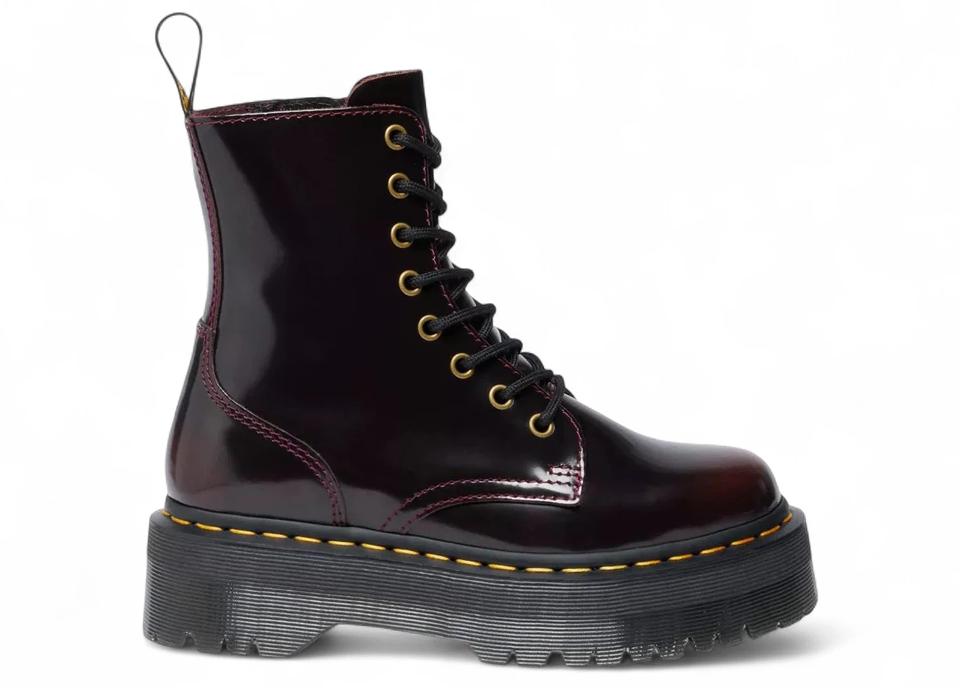 Dr. Martens Jadon Arcadia Leather Platform Lace Up Boot Cherry Red