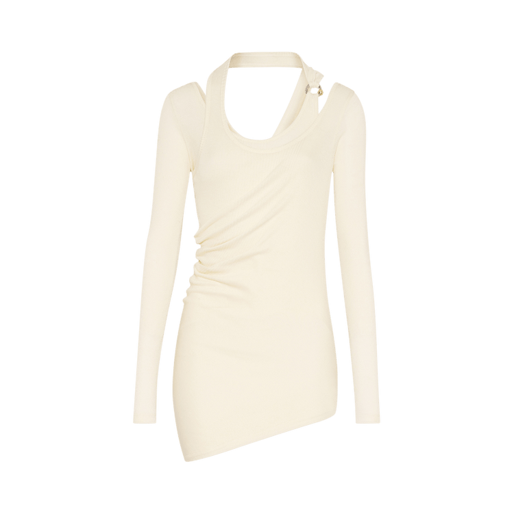 Jean Paul Gaultier Long-Sleeve Piercing Top 'Ecru'