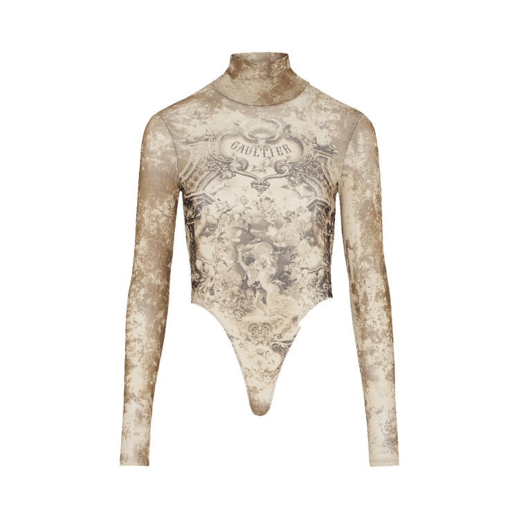 Jean Paul Gaultier Médaillon Mesh Bodysuit 'Light Beige/Taupe'