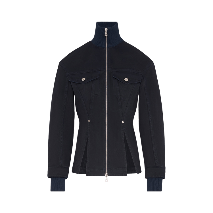 Jean Paul Gaultier Overdyed Fitted Denim Jacket 'Navy'