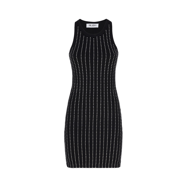 The Attico Sleeveless Crystal Midi Dress 'Black'