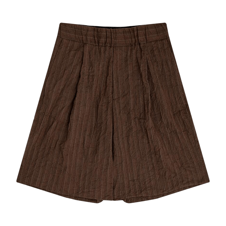 Dries Van Noten Pleated Bermuda Shorts 'Brown'