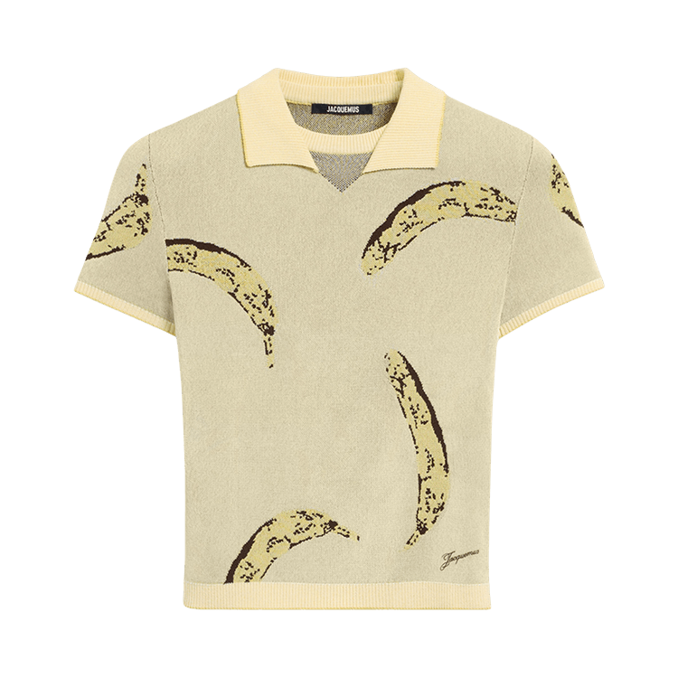 Jacquemus Le Polo Marino 'Banana Jacquard Yellow'