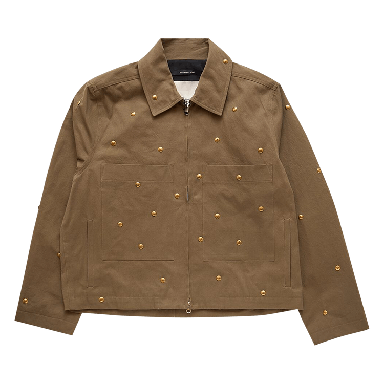 Song for the Mute Metal Bead Crop Patch Pocket Jacket 'Natural'