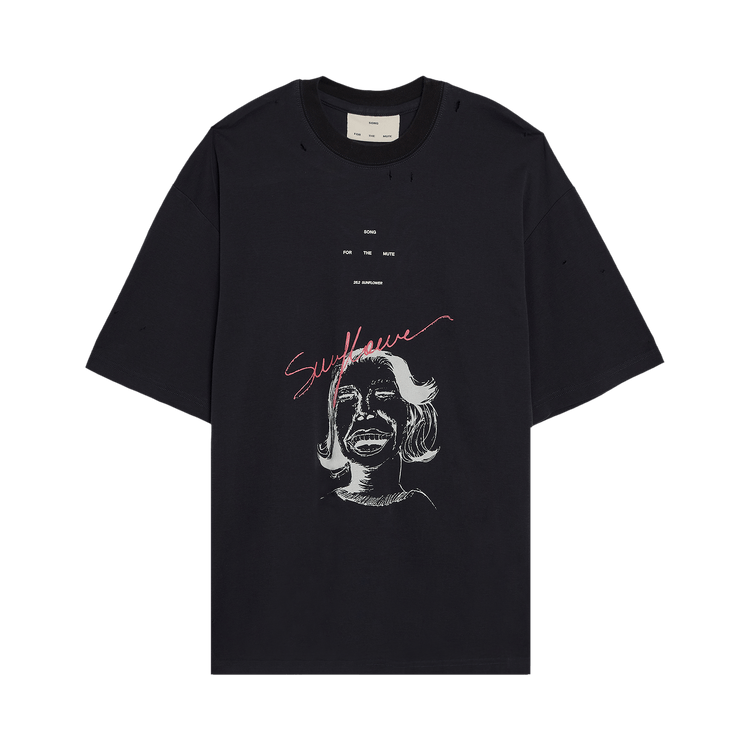 Song for the Mute Sunflower Oversized Tee 'Navy'