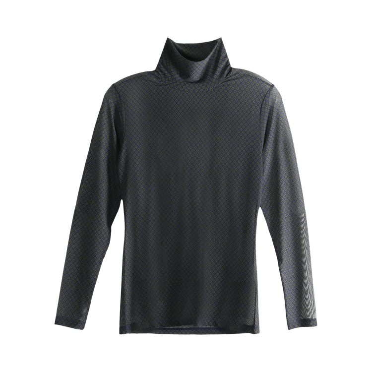 Dries Van Noten Patterned Turtleneck Top 'Navy'
