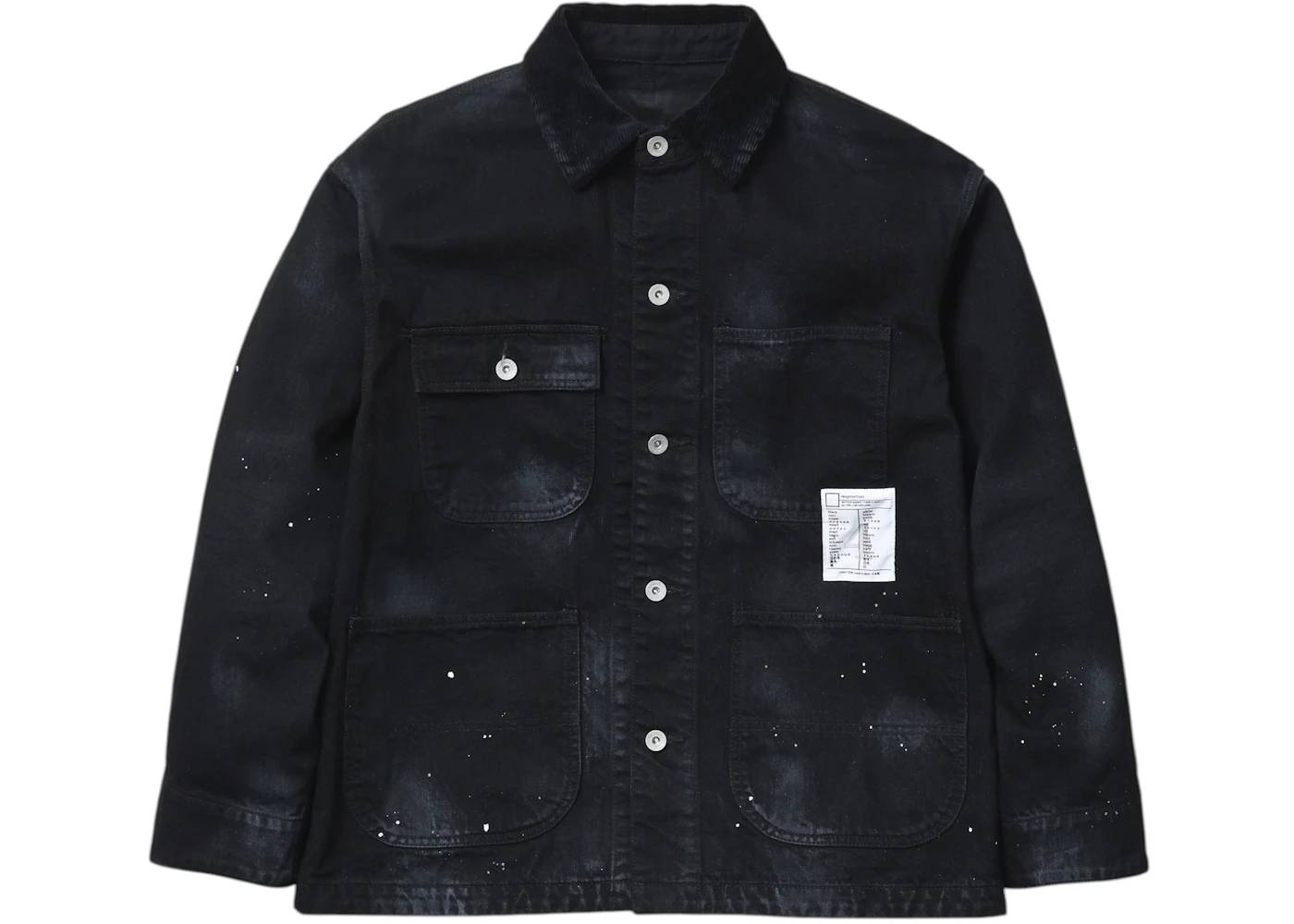 Neighborhood Bw.Washed Coverall Jacket Black