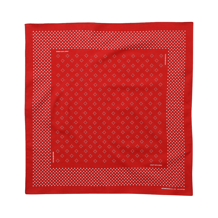 Neighborhood Dot Pattern Bandana 'Red'