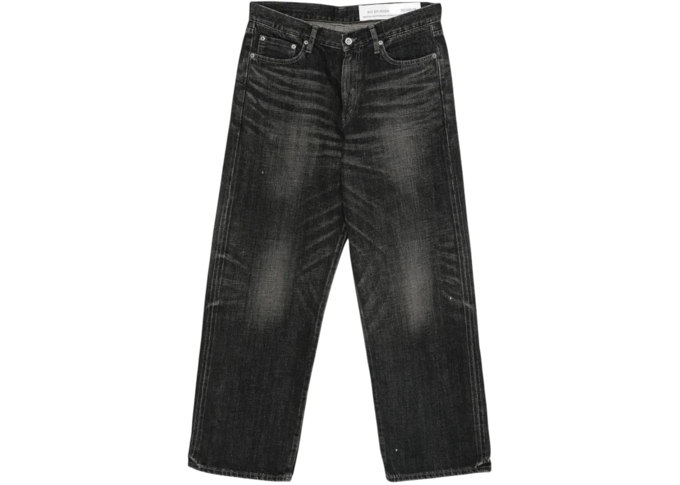Neighborhood Washed Denim DP Wide Pant Black