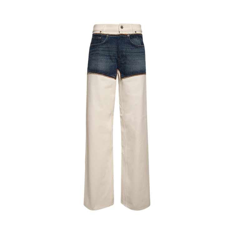 Jean Paul Gaultier Petit Grand Denim Jeans 'Ecru/Vintage Blue'