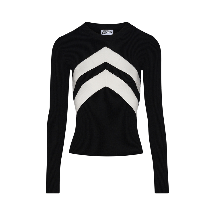 Jean Paul Gaultier Chevrons Top 'Black'