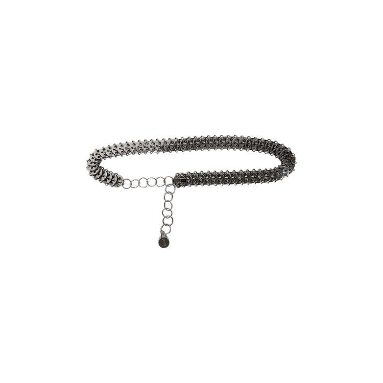 Rabanne Coin Link Belt 'Dark Brown/Silver'