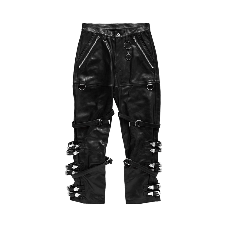 Doublet Buckle Overload Leather Pants 'Black'