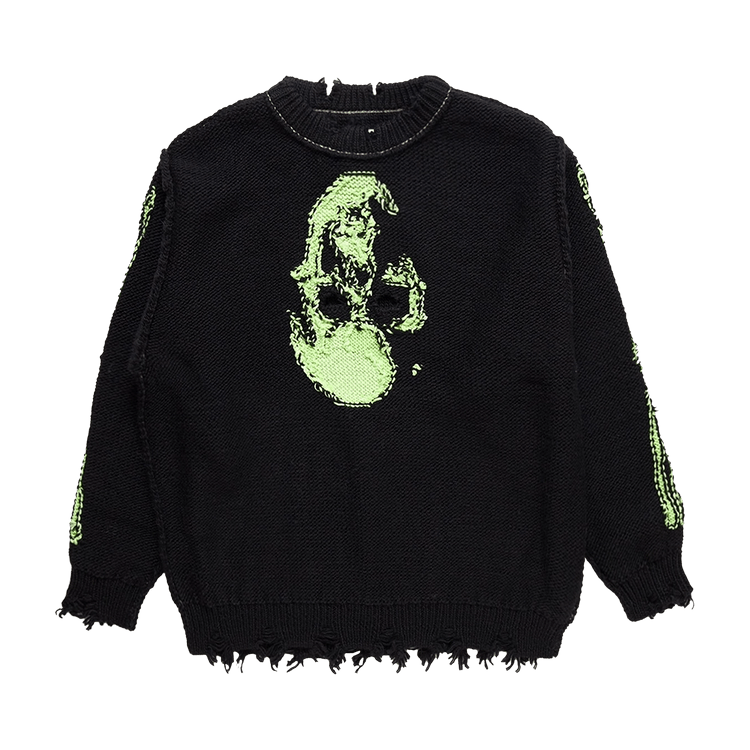 Doublet Glow In The Dark Skull Knit Pullover 'Black'