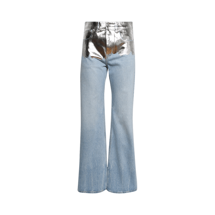 Rabanne Metallic Detailing Jeans 'Light Blue Denim'